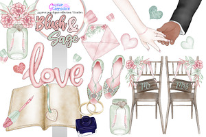 Boho Wedding Clipart 2