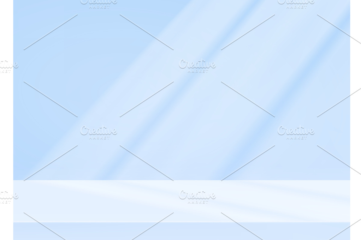 Empty studio background in soft blue, an Object Illustration by YuliiaOsadcha