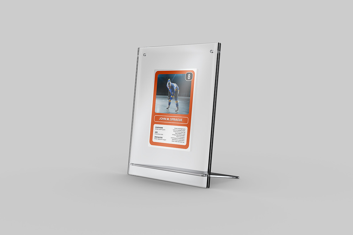 Acrylic Trading Card Display Mockup, an Advertising Mockup by Illusiongraphic (Photo 3 of 24)