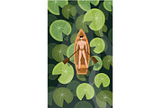 Nature lake koi pond illustration, an Animal Illustration by foxndeer (Thumbnail 2 of 4)