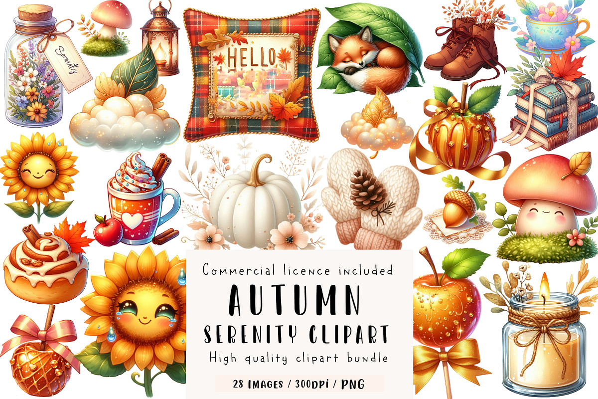Autumn Serenity Clipart, an Illustration by CreationArt (Photo 1 of 9)