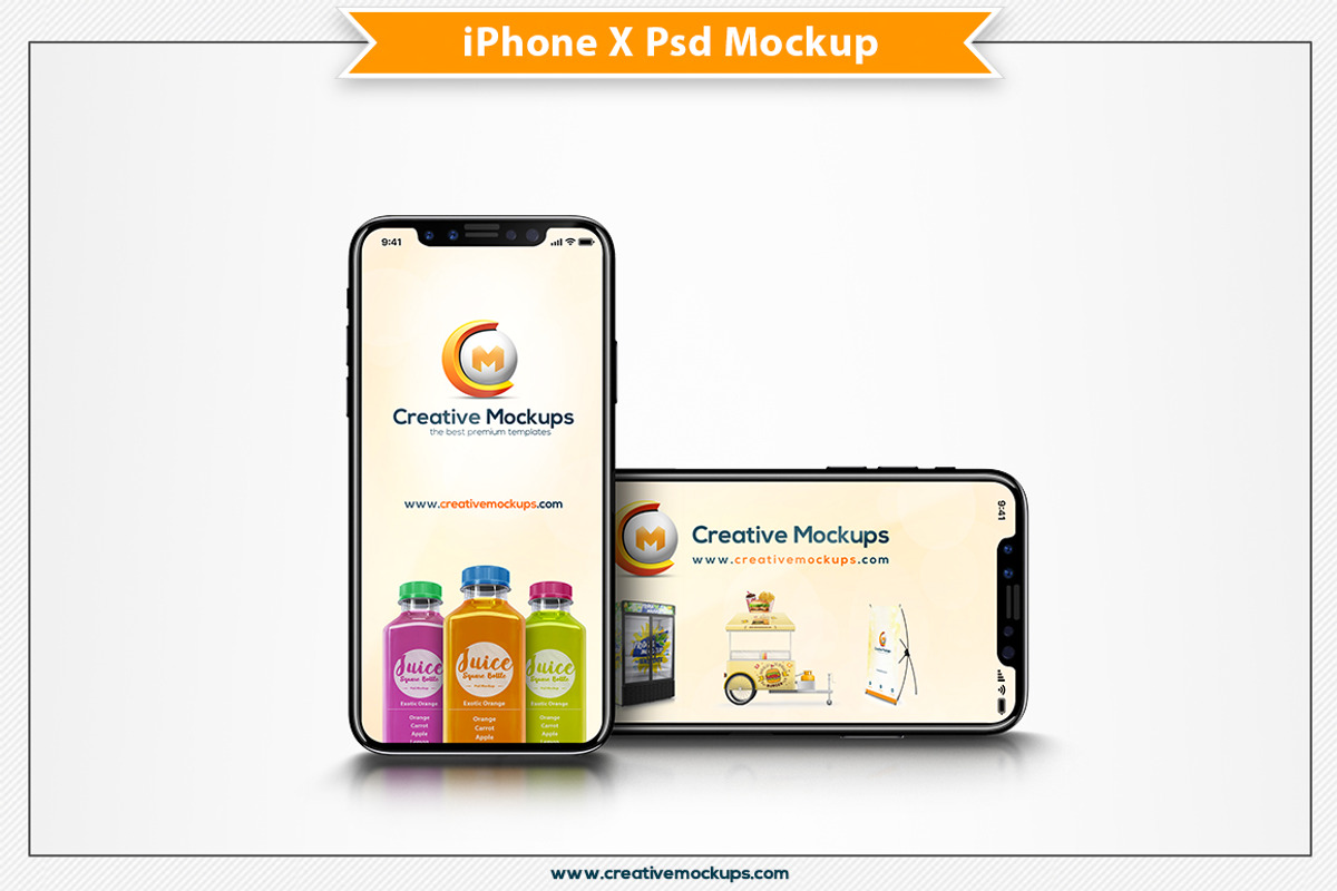 iPhone X Psd Mockup, an iPhone Mockup by Plus Media (Photo 2 of 5)