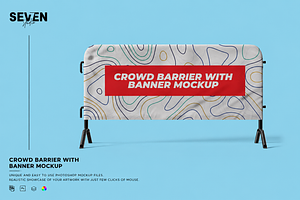 Concert Barrier Banner Mockup, an Advertising Mockup by Se٧enStudio