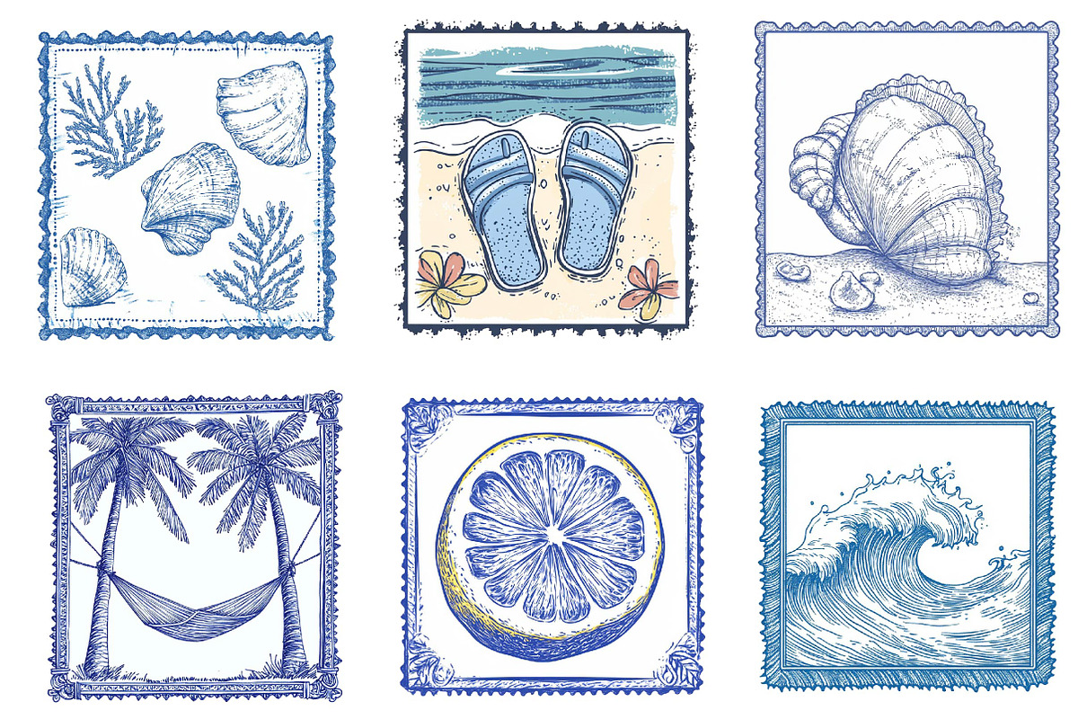Summer Coastal Sublimation Clipart, an Illustration by Dream Creation (Photo 6 of 7)
