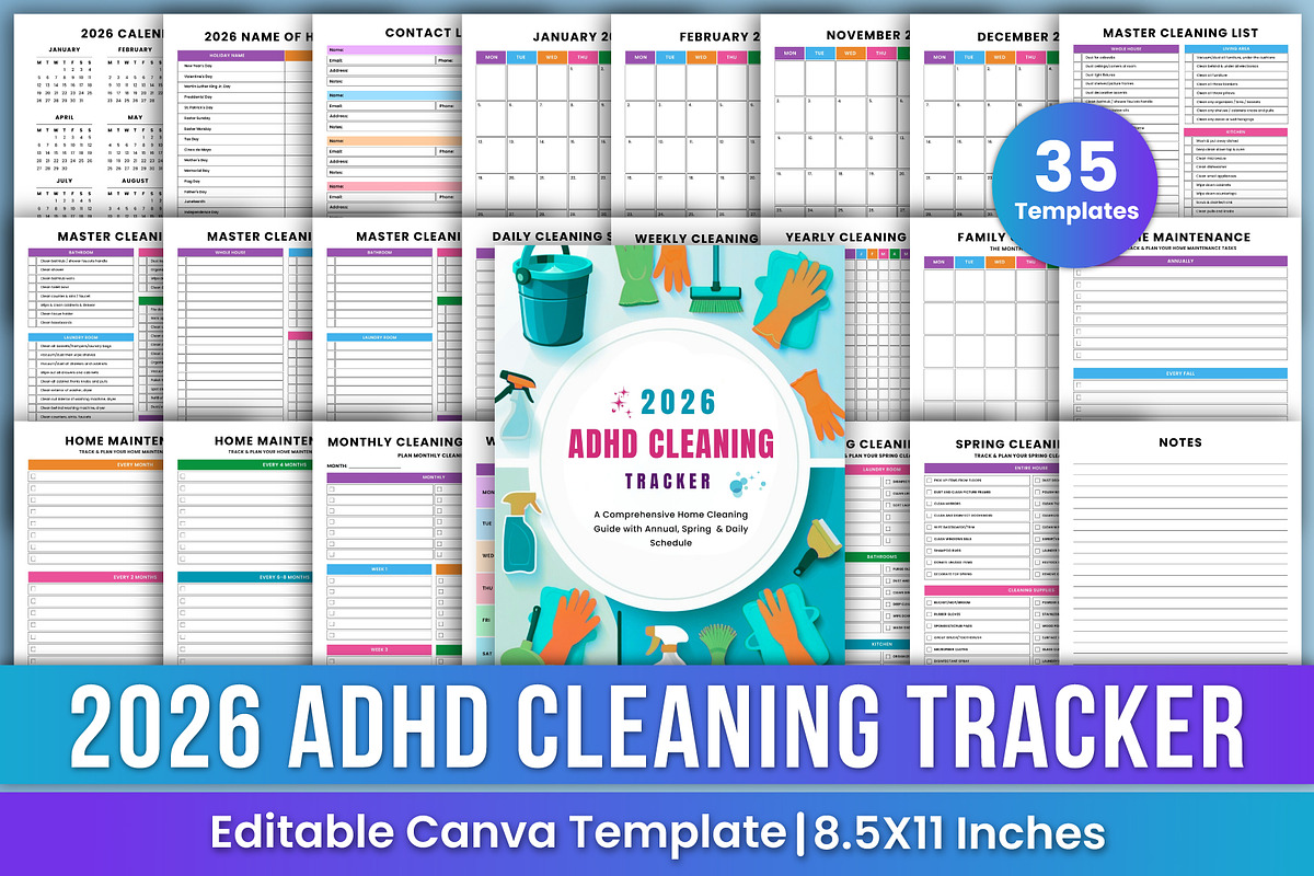 2026 All-in-One Canva Planner Bundle, a Stationery Template by Mustafiz (Photo 9 of 15)
