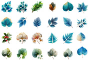 Winter Leaves PNG Graphics Clipart, an Illustration by Designworld (Thumbnail 6 of 6)