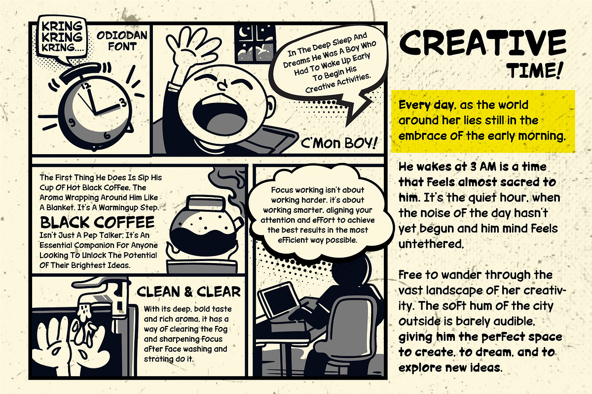 Odiodan a Comic Strip Font, a Handwritten Font by Rasiorise Studio (Photo 8 of 12)