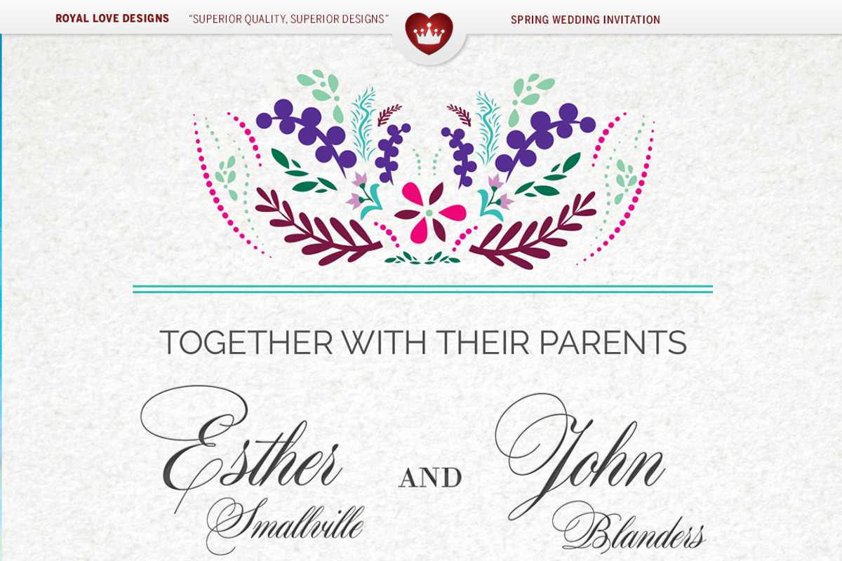 Spring Wedding Suite, a Stationery Template by Royallove (Photo 5 of 7)