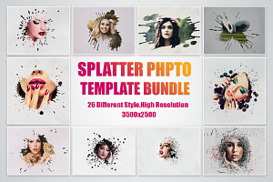 SPLATTER PHOTO TEMPLATE BUNDLE