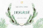 Pine. Watercolor clipart, an Illustration by LABFcreations (Thumbnail 9 of 9)