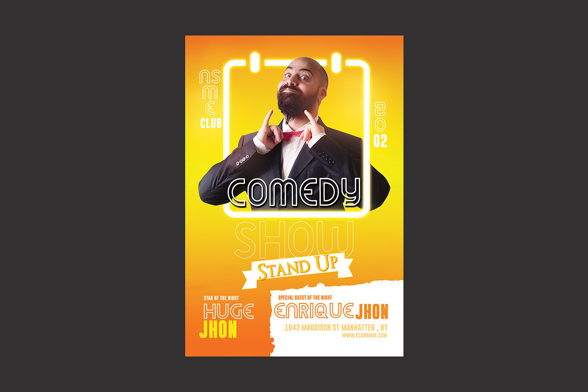 Stand Up Comedy Flyer, a Flyer Template by DSGraphicDesign