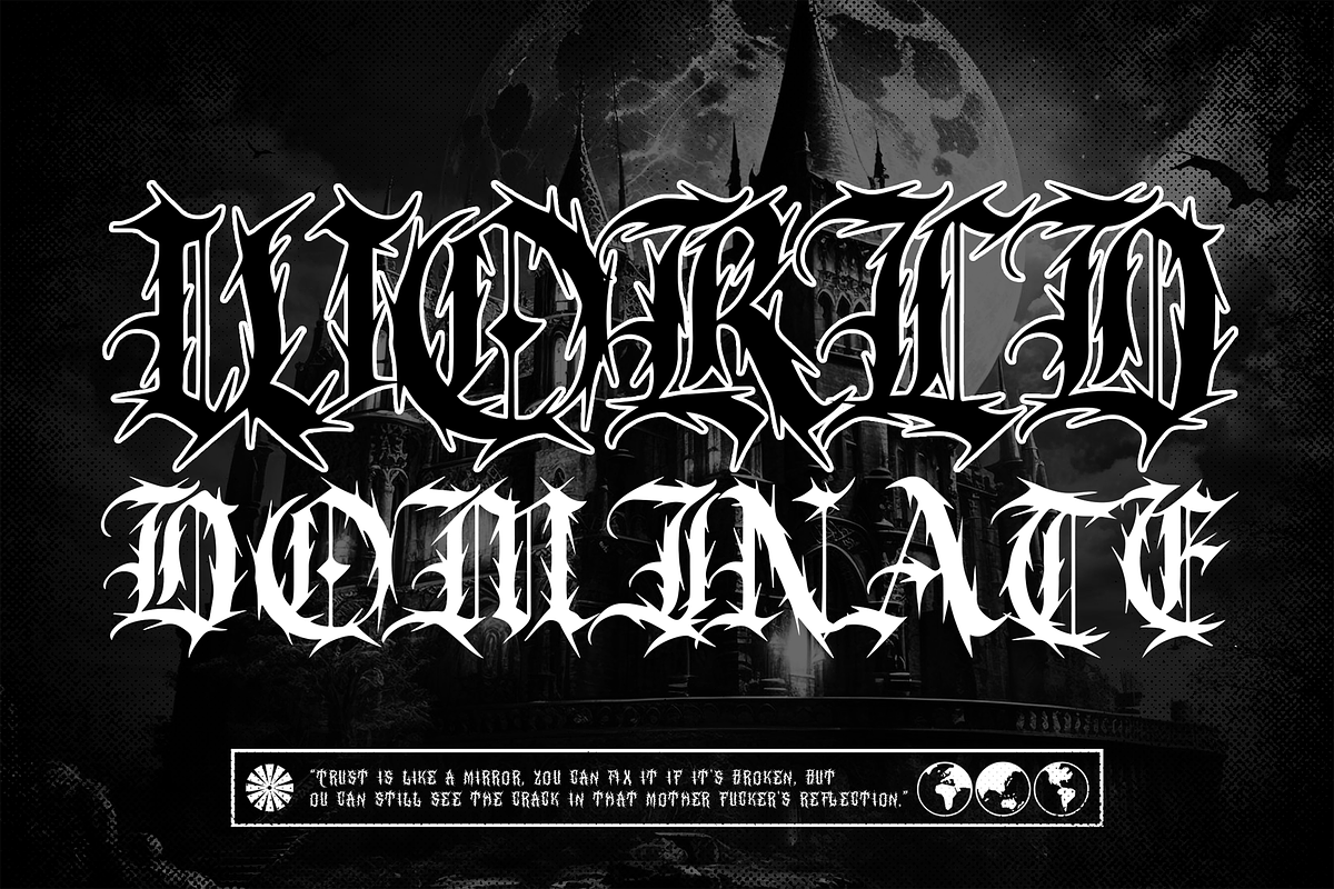 BONES Blackletters Gothic Display, a Blackletter Font by dansdesign (Photo 6 of 8)