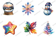 Iridescent Christmas Sublimation Cli, an Illustration by designcity5 (Thumbnail 2 of 5)