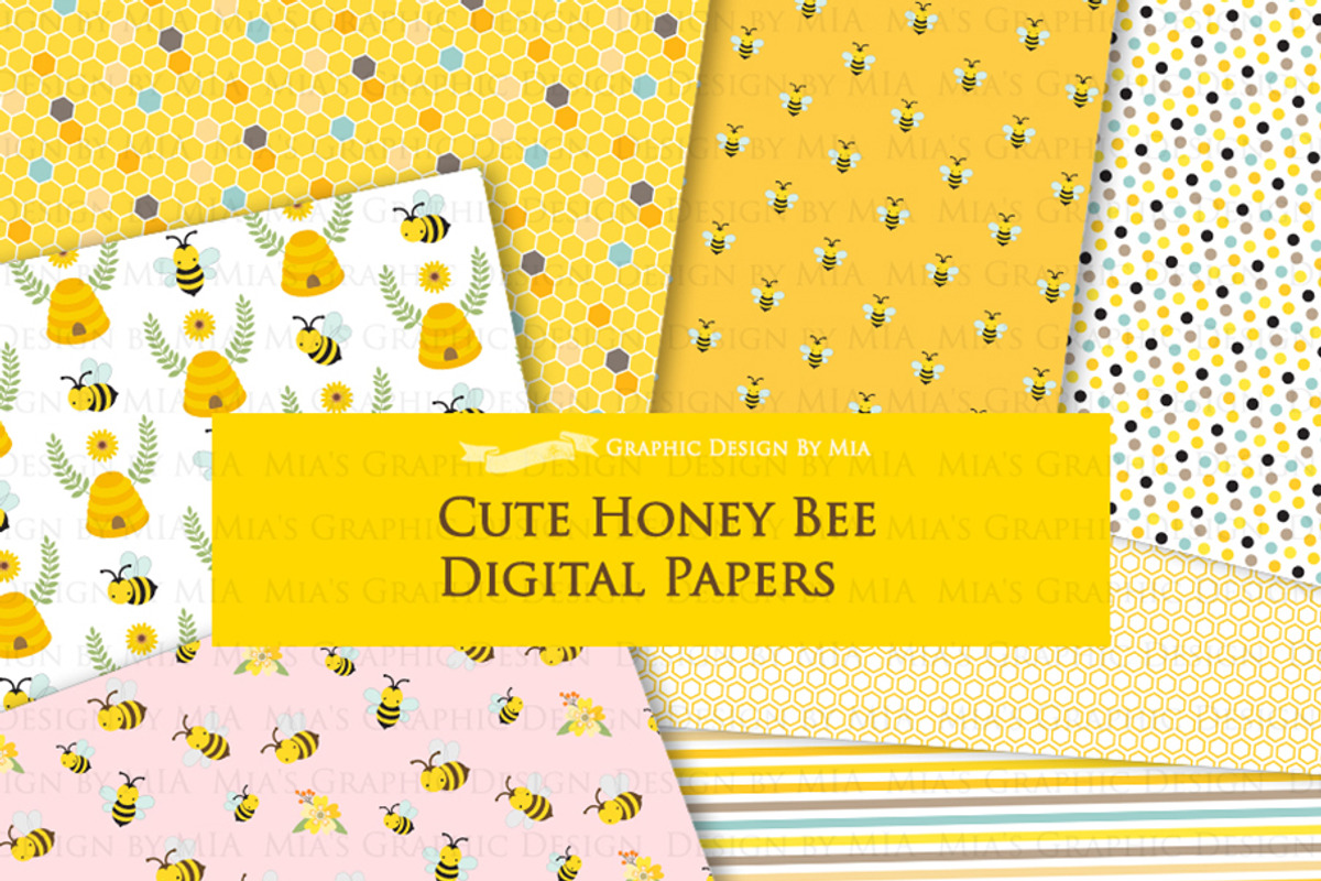 Cute Bee, Bee, Honey Bee, an Illustration by Mia's Graphic Design (Photo 7 of 9)