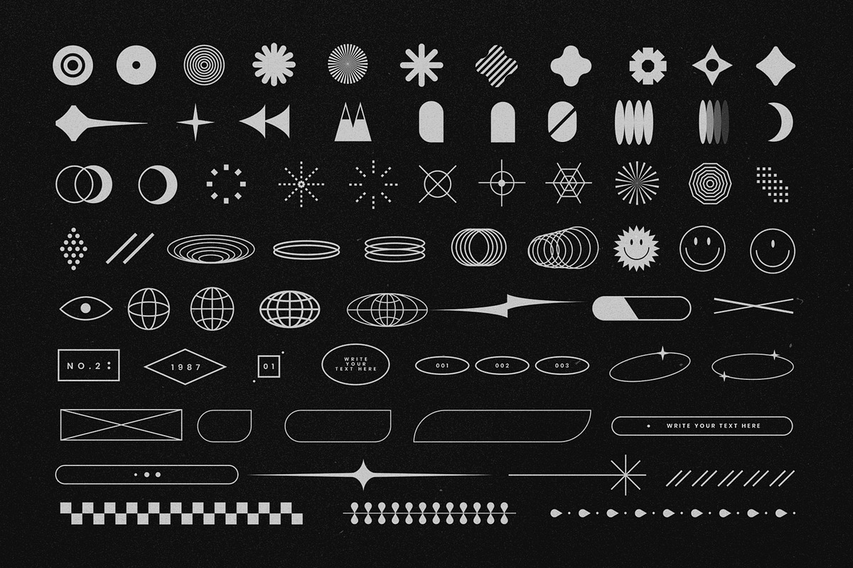 70 Y2K Vector Shapes, an Object Graphic by Parisa-Artstudio (Photo 2 of 7)