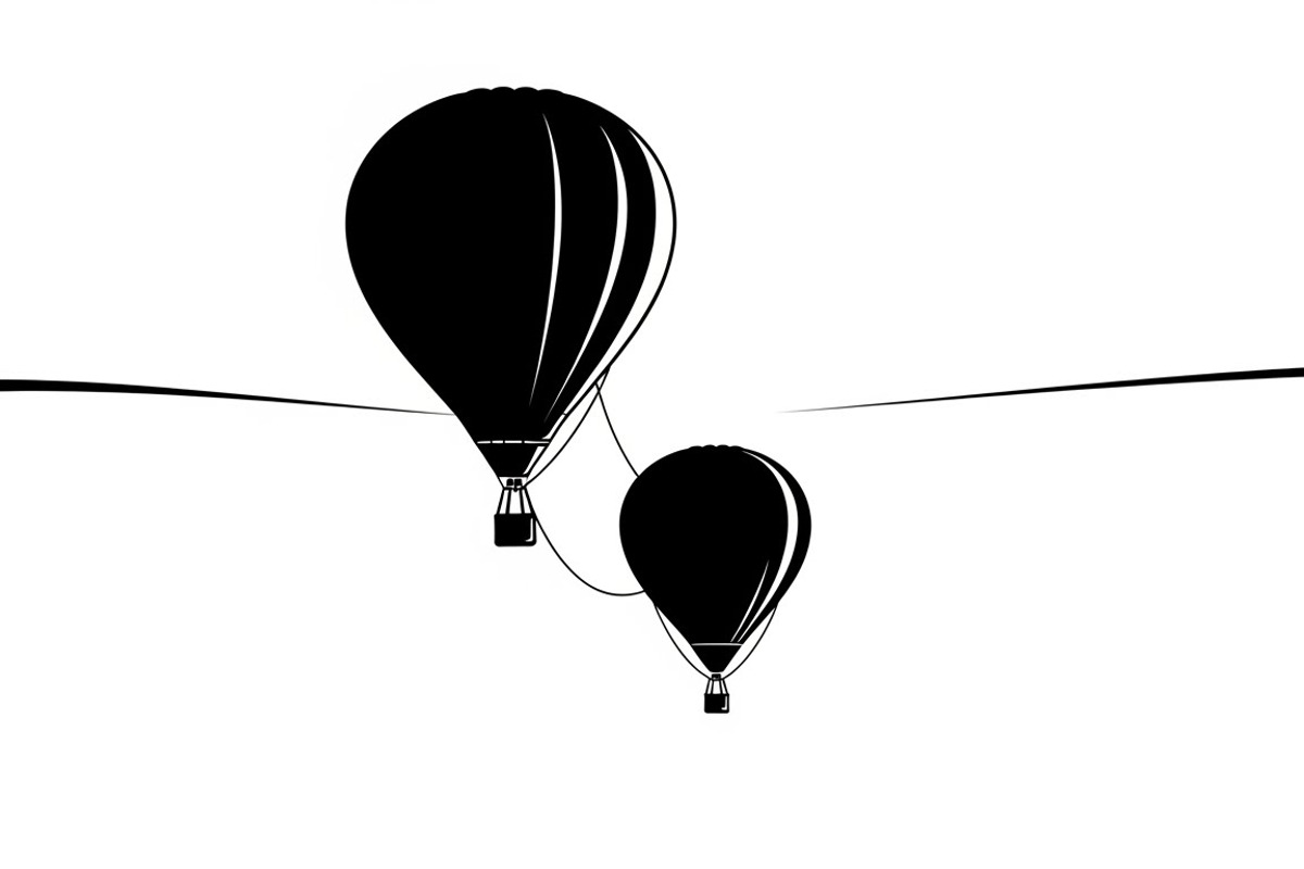 hot air balloon silhouettes, an Illustration by Amazin_art (Photo 16 of 31)