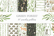 Watercolor woodland animals set, an Animal Illustration by OrangePeafowlArt (Thumbnail 8 of 14)