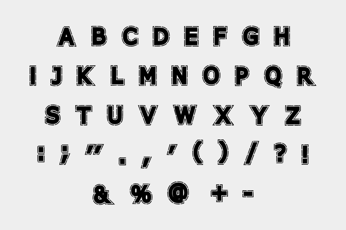 Bold Line Font, a Sans Serif Font by Fourteen Letter (Photo 5 of 7)