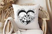 Love Skull Halloween PNG, an Illustration by DreamCafeArt (Thumbnail 3 of 7)