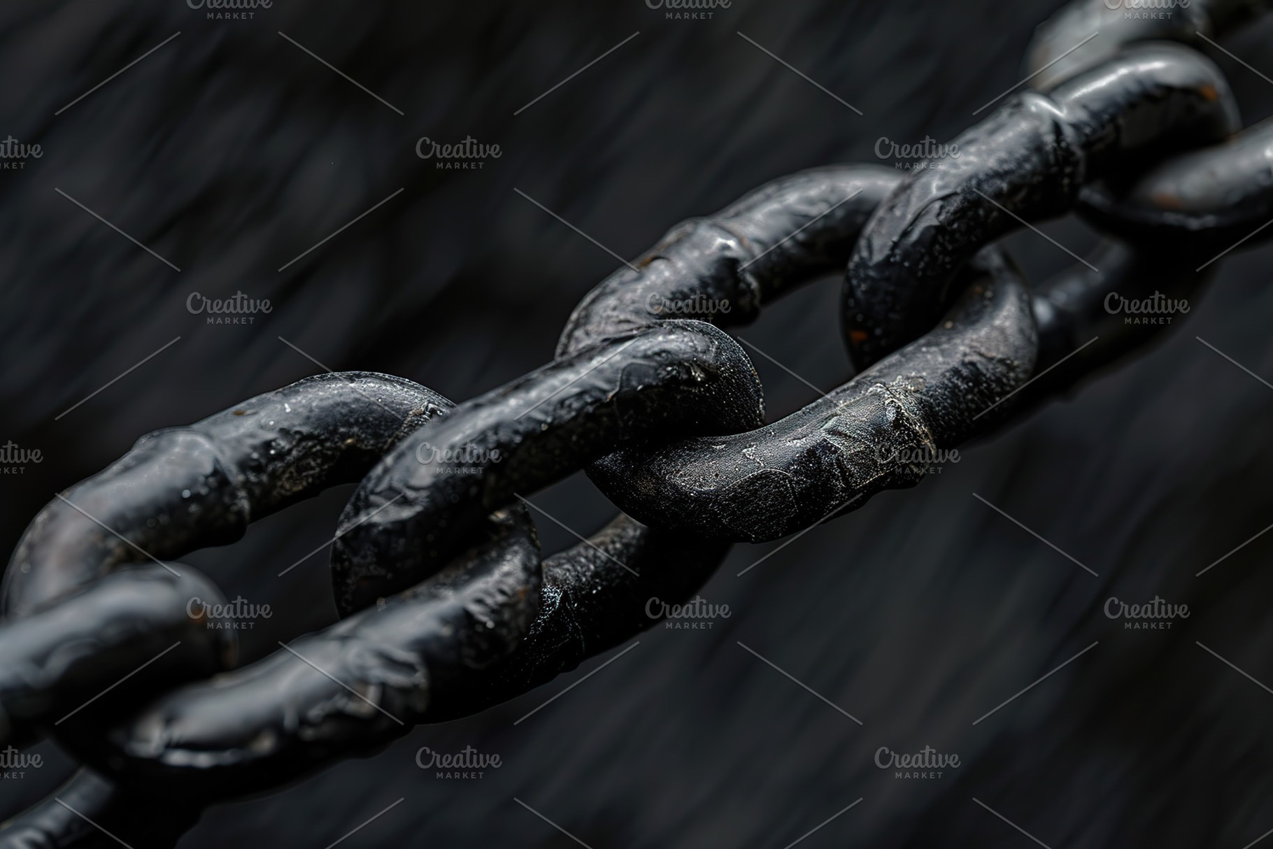 Iron chain on black background, an Abstract Photo by AlyaAnd