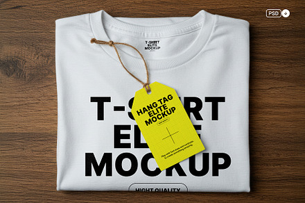 Perfectly Folded T-Shirt Mockup with
