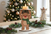 Christmas Character Candle Holders, a Decorative Illustration by svgocean (Thumbnail 3 of 14)