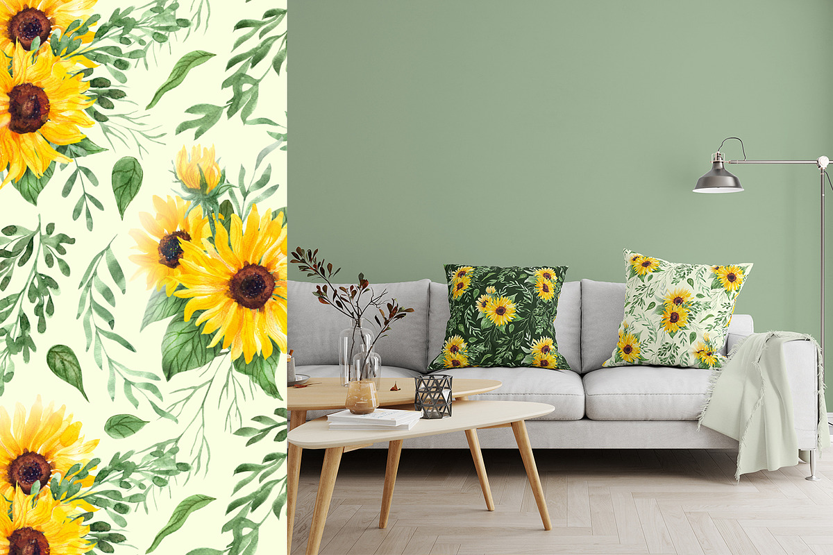Sunflowers Watercolor Collection, an Illustration by Anna Druzhkova (Photo 10 of 14)