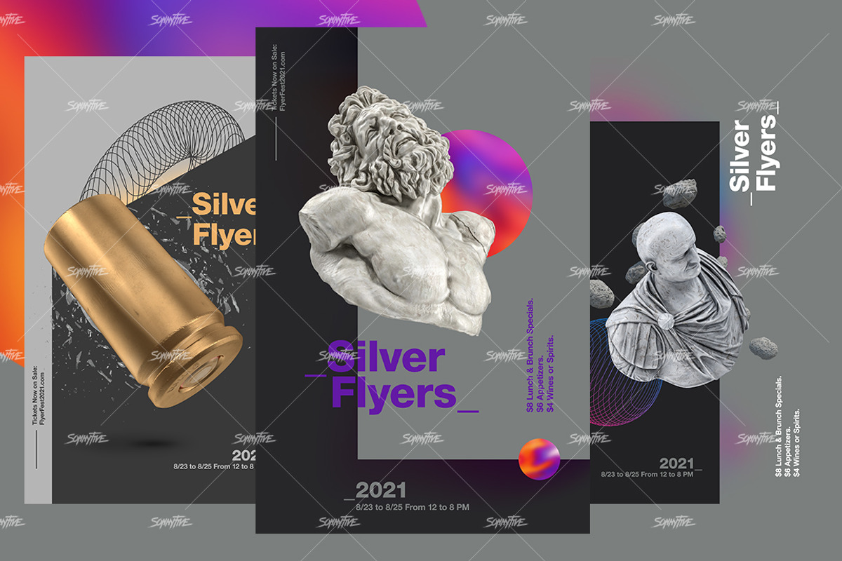 Silver flyer templates, a Flyer Template by Sonnyfive (Photo 1 of 10)