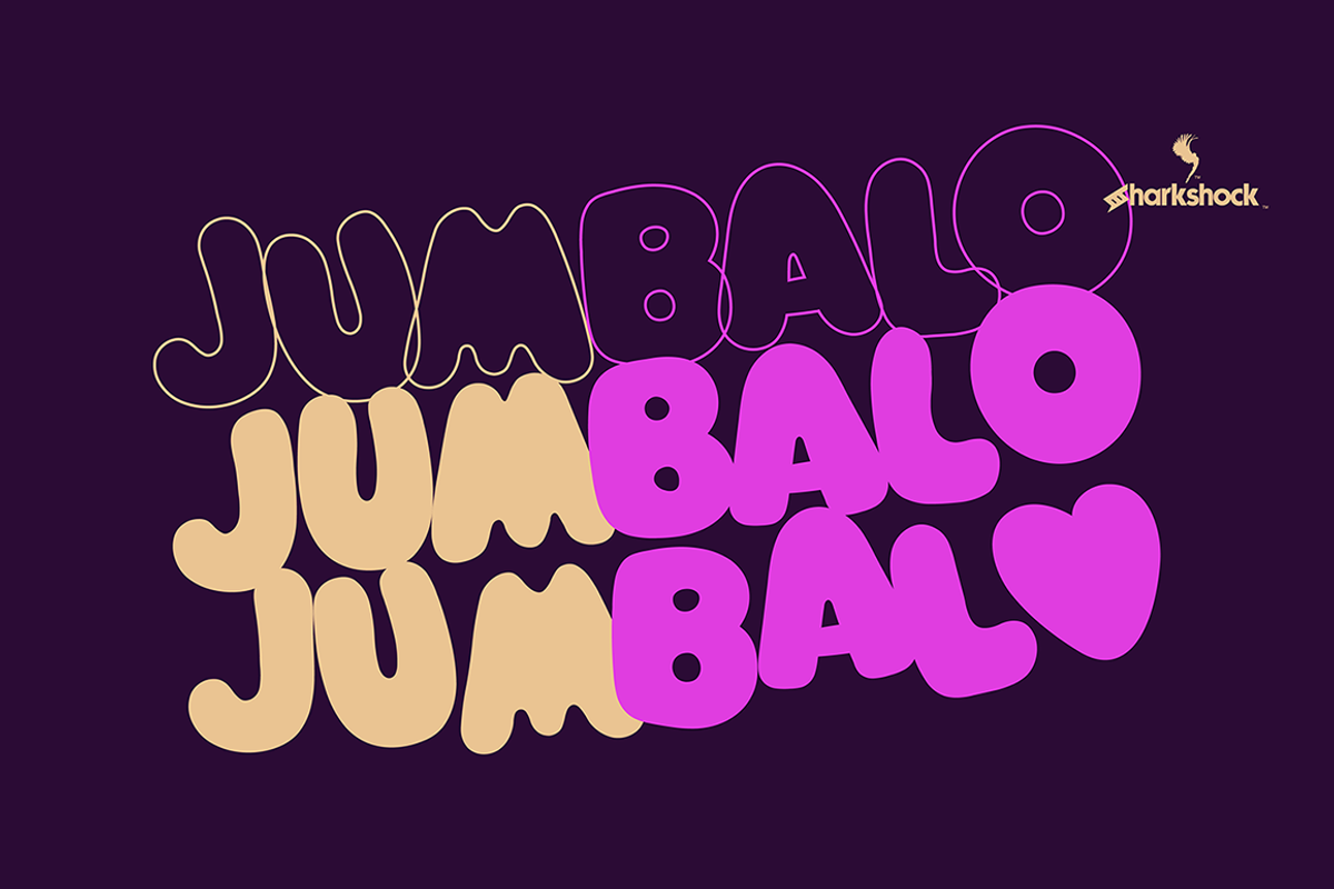 Jumbalo, a Sans Serif Font by Sharkshock (Photo 1 of 5)