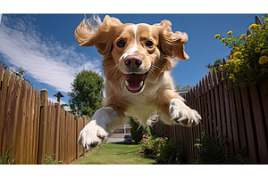 runaway dog escape ai generated, an Animal Photo by pikepicture