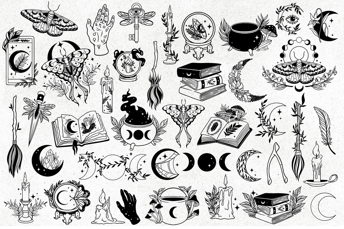 Witchcraft and Celestial Bundle, an Object Illustration by SecondOfJuly (Photo 2 of 5)
