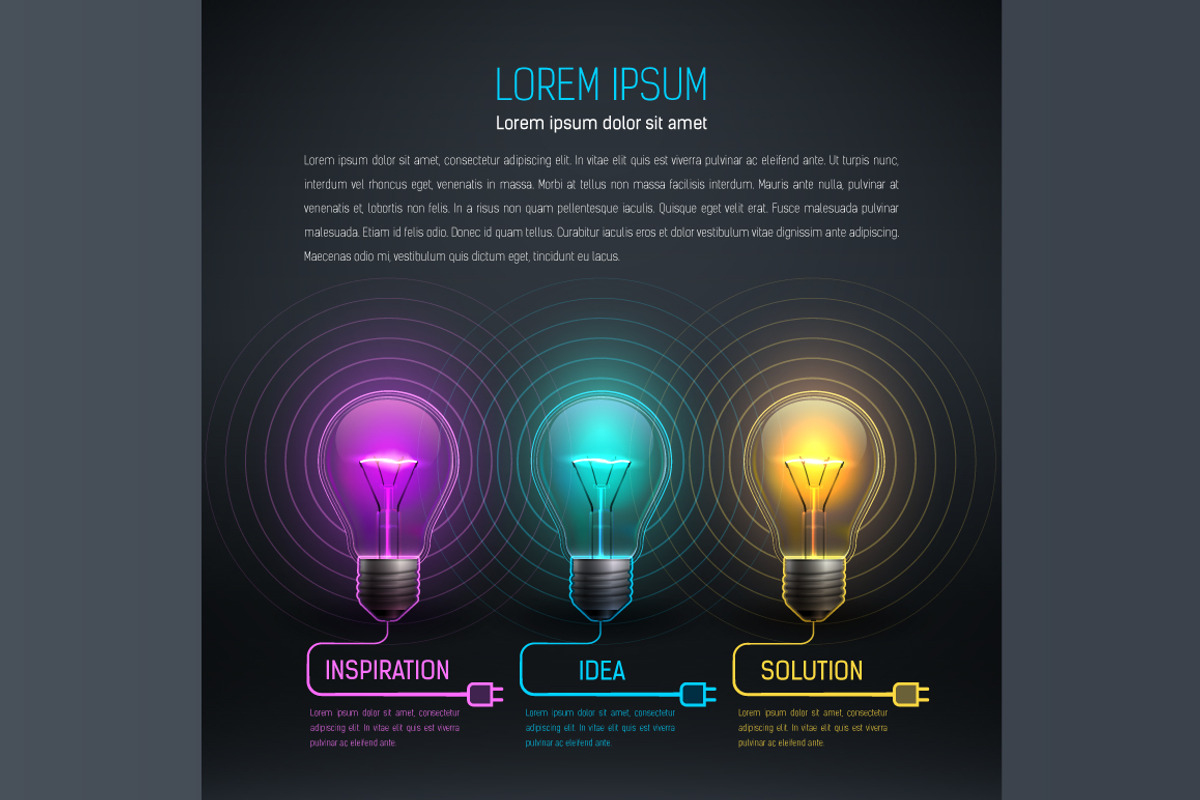 [40%OFF] Colorful Vector Bulbs 1, a Presentation Template by frost_newt