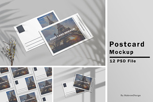 Postcard Mockup, a Print Template by mahremdesign