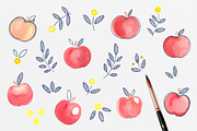 Apple Blossom Watercolor Set, a Pattern Graphic by Petite Salade (Thumbnail 3 of 3)