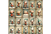 Quirky Santa Printable Christmas, a Seasonal Illustration by Nicole Branger Art (Thumbnail 11 of 15)