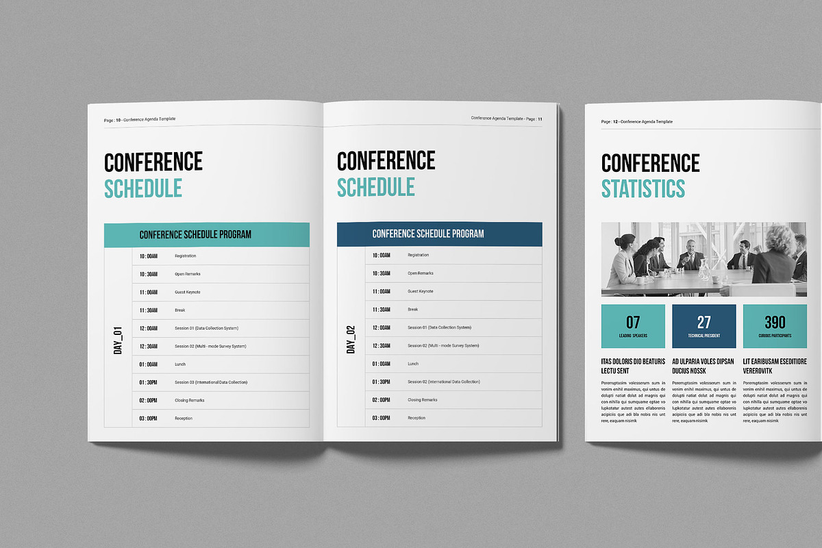 Conference Agenda Template, a Brochure Template by Work-Envance (Photo 5 of 7)