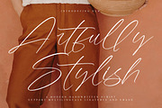 Artfully Stylish, a Script Font by operatype.co (Thumbnail 1 of 15)
