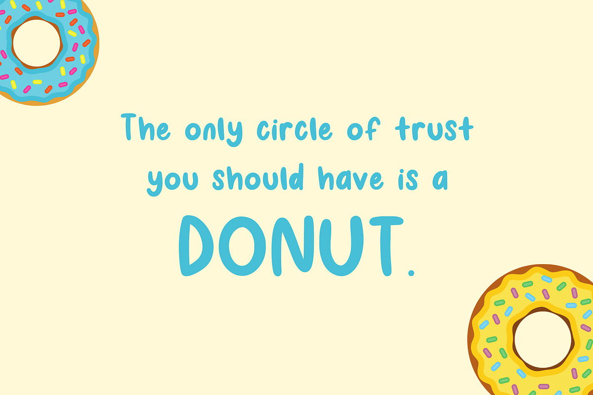 RD Donut Hole - Round Font, a Sans Serif Font by RissDesign (Photo 3 of 4)