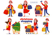 Christmas Shopping Vector Pack, an Object Graphic by MEDZ (Thumbnail 3 of 3)
