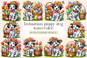 Dalmatian puppy dog Clipart, an Illustration by DreamArtGraphic