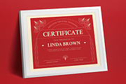 Red Vintage Design Certificate, a Print Template by graphicook (Thumbnail 2 of 3)