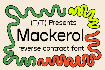 Reverse Contrast font: Mackerel