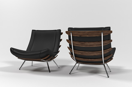 1801 Lounge chair, a Furniture 3D Model by inDahouze