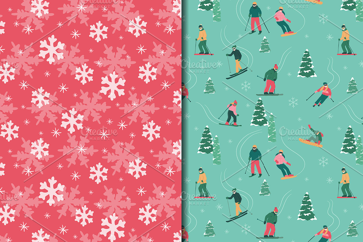 Winter Holiday Pattern Collection, a Pattern Graphic by CreativeChristiana (Photo 8 of 9)