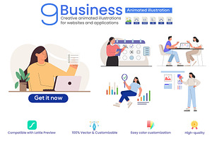 Business animation pack, a Templates & Theme by lottie pro