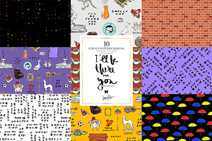 Freinds TV Show Seamless Patterns