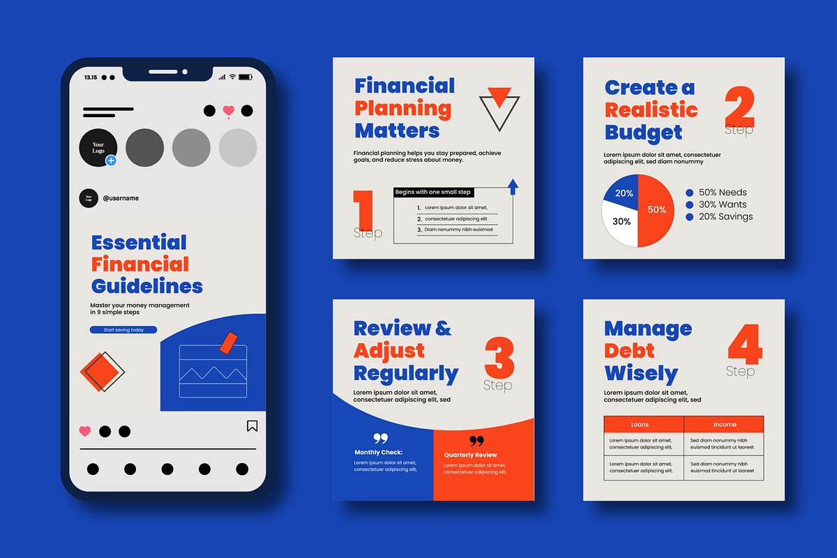 Financial Guidelines Social Media, a Social Media Template by MightyDesign (Photo 4 of 8)