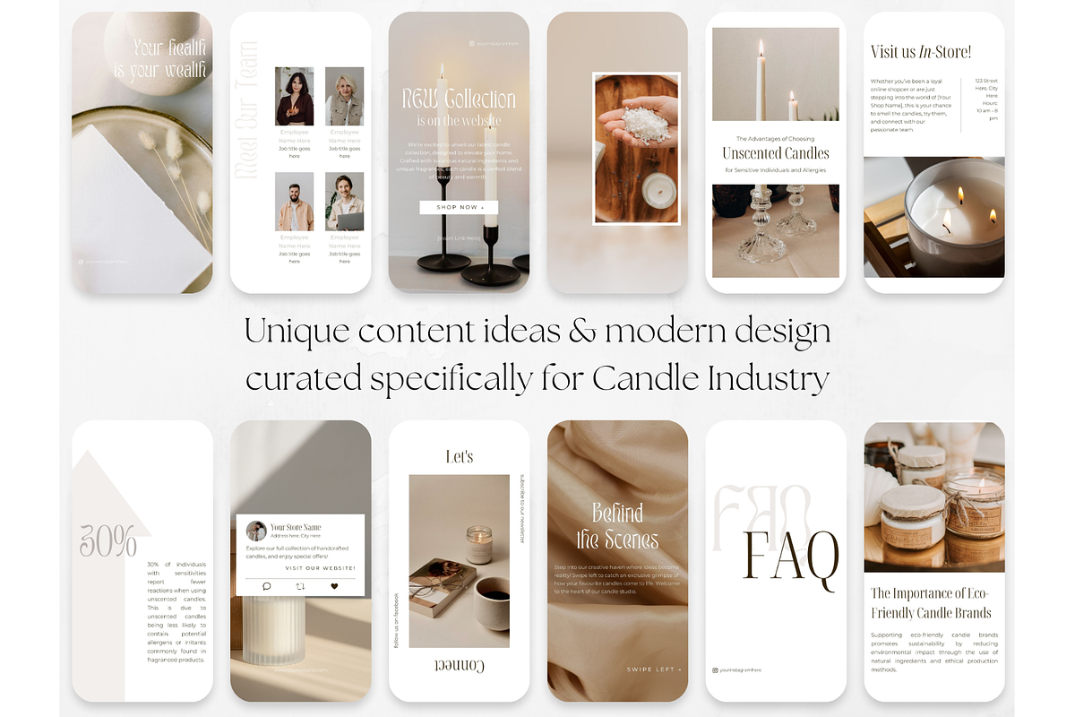 100 Candle Social Media Stories, a Social Media Template by PatternLab. (Photo 4 of 9)