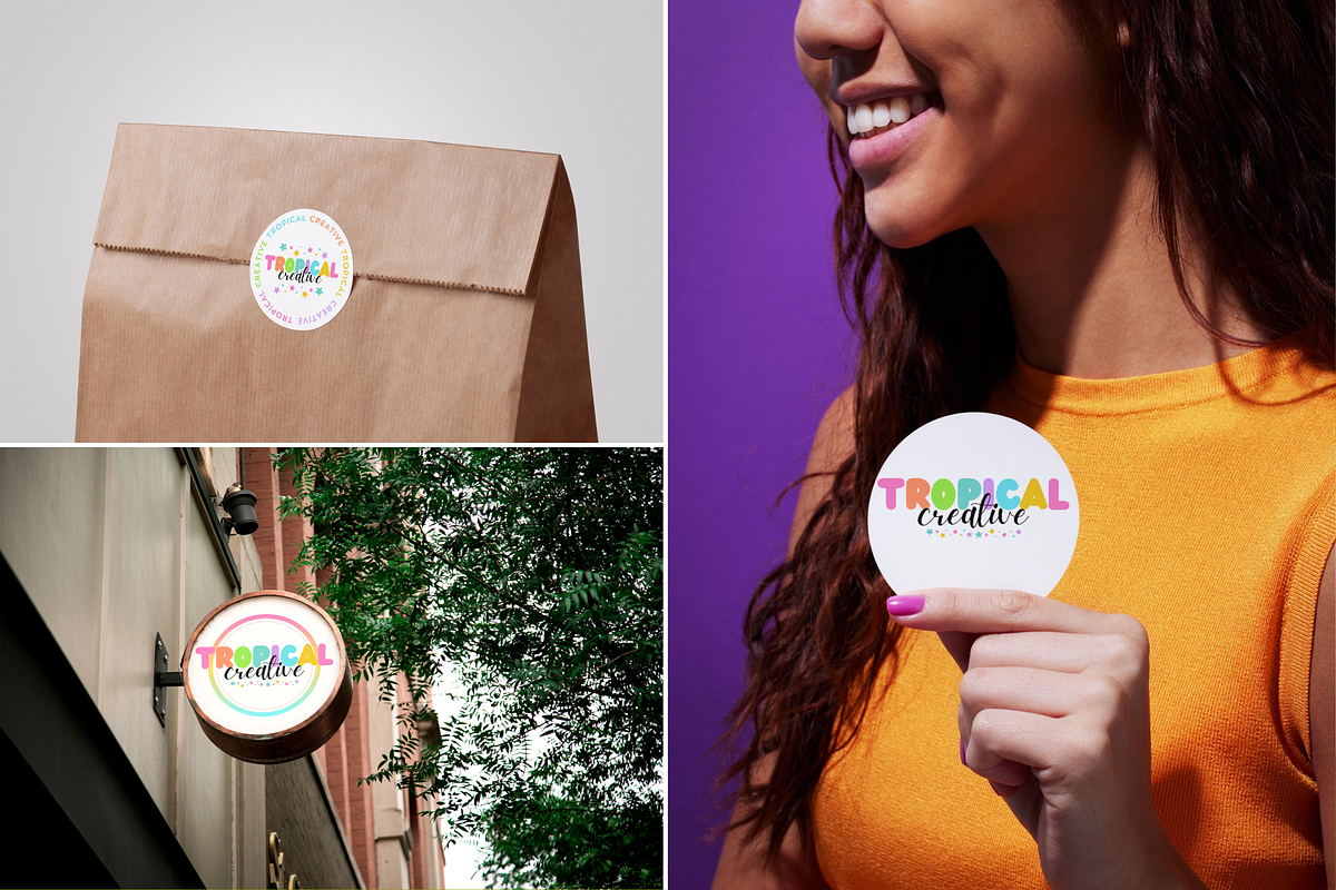 Colorful Logo Template - 3 Versions, a Branding & Logo Template by SunshineStudioBoutique (Photo 7 of 10)