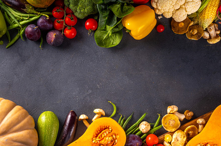 Autumn vegetable cooking dinner background, a Food & Drink Photo by Rimma